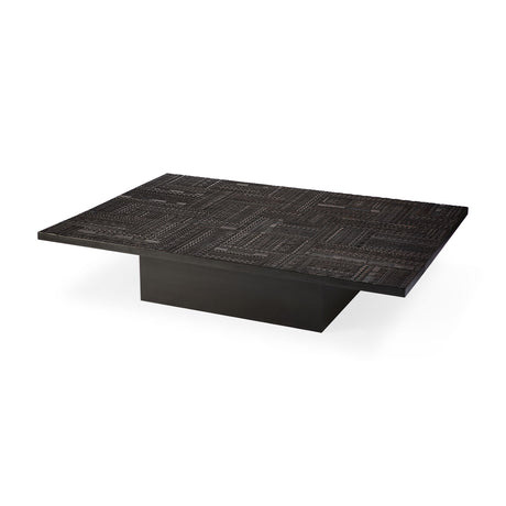 Tabwa Couchtisch - lackiertes Teakholz - schwarz - rechteckig - ZEN ZONE