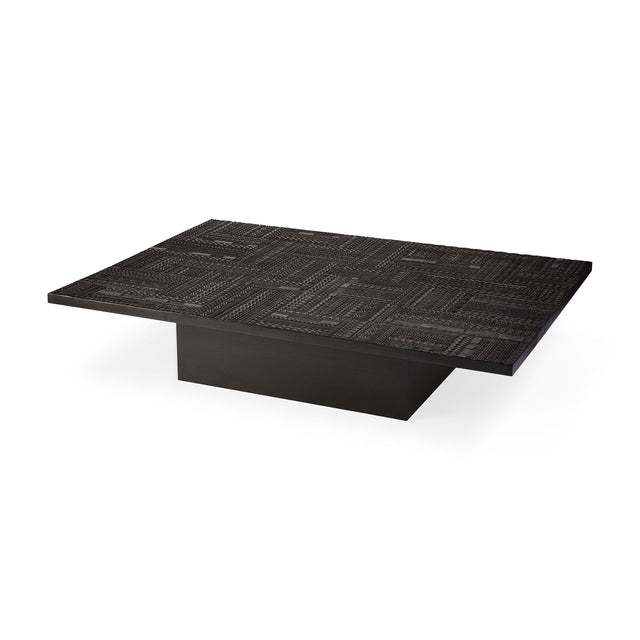 Tabwa Couchtisch - lackiertes Teakholz - schwarz - rechteckig - ZEN ZONE