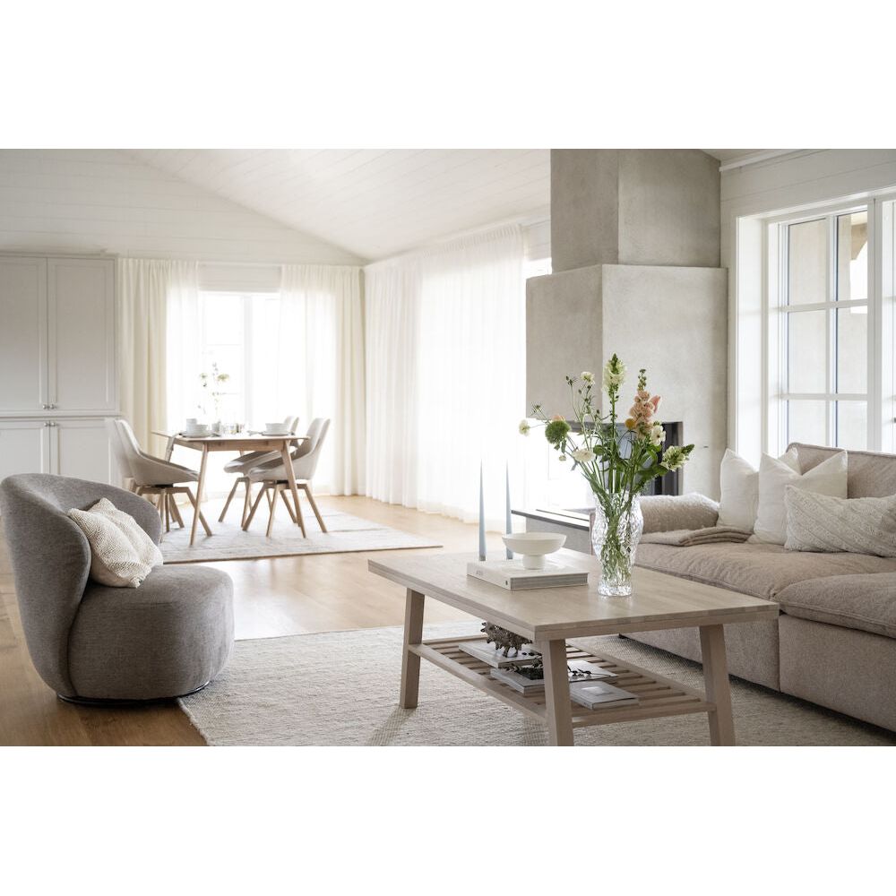 BROOKLYN Couchtisch Weiß pigmentiert 130x75x52cm - ZEN ZONE