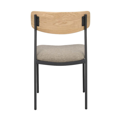 MAYMONT Esszimmerstuhl Eiche/dunkelbeige/schwarz 50x53x83cm - ZEN ZONE