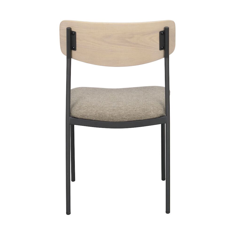 MAYMONT Esszimmerstuhl Weiß pigmentiert/dunkelbeige/schwarz 50x53x83cm - ZEN ZONE