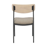 MAYMONT Esszimmerstuhl Weiß pigmentiert/dunkelbeige/schwarz 50x53x83cm - ZEN ZONE