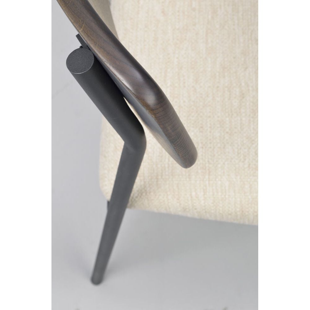 MAYMONT Esszimmerstuhl Braun/hellbeige/schwarz 50x53x83cm - ZEN ZONE