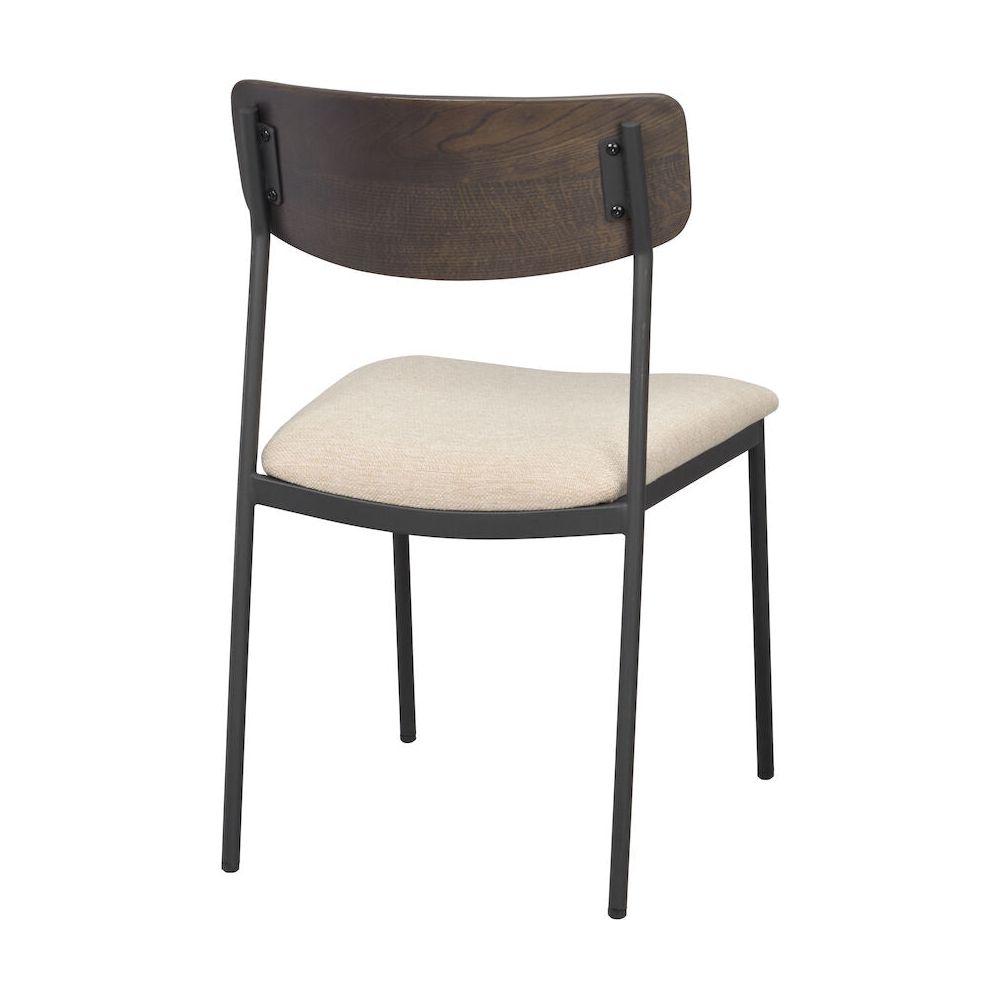 MAYMONT Esszimmerstuhl Braun/hellbeige/schwarz 50x53x83cm - ZEN ZONE