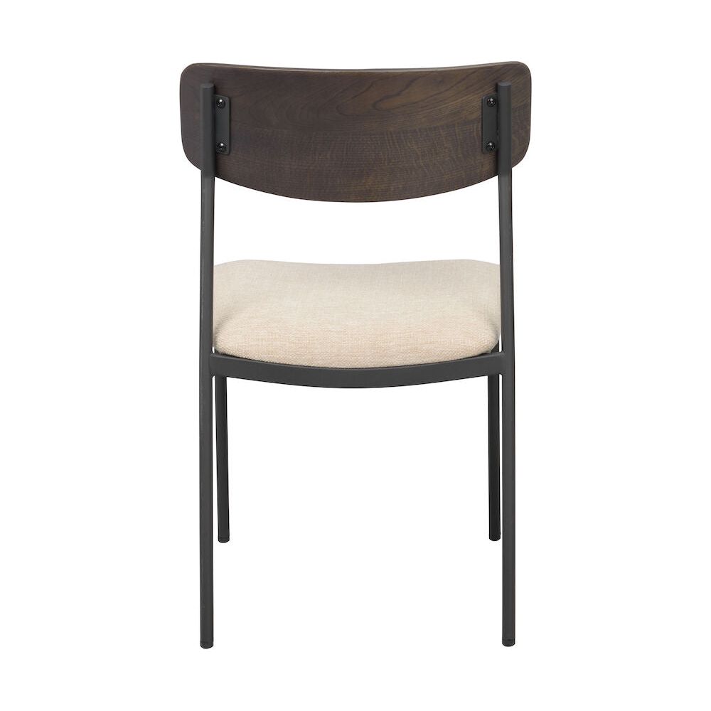 MAYMONT Esszimmerstuhl Braun/hellbeige/schwarz 50x53x83cm - ZEN ZONE