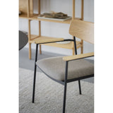 MAYMONT Esszimmerstuhl Eiche/dunkelbeige/schwarz 59x53x83cm - ZEN ZONE