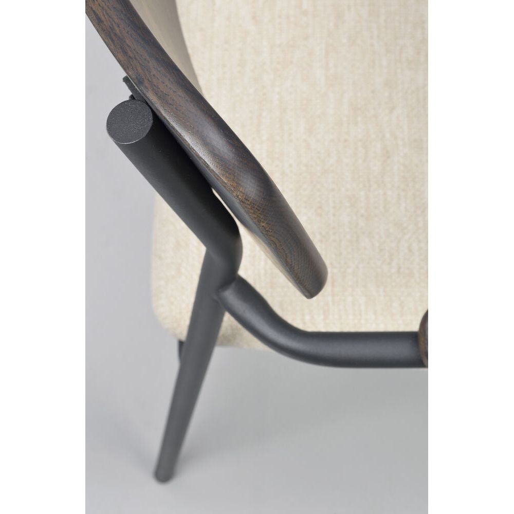 MAYMONT Esszimmerstuhl Braun/hellbeige/schwarz 59x53x83cm - ZEN ZONE