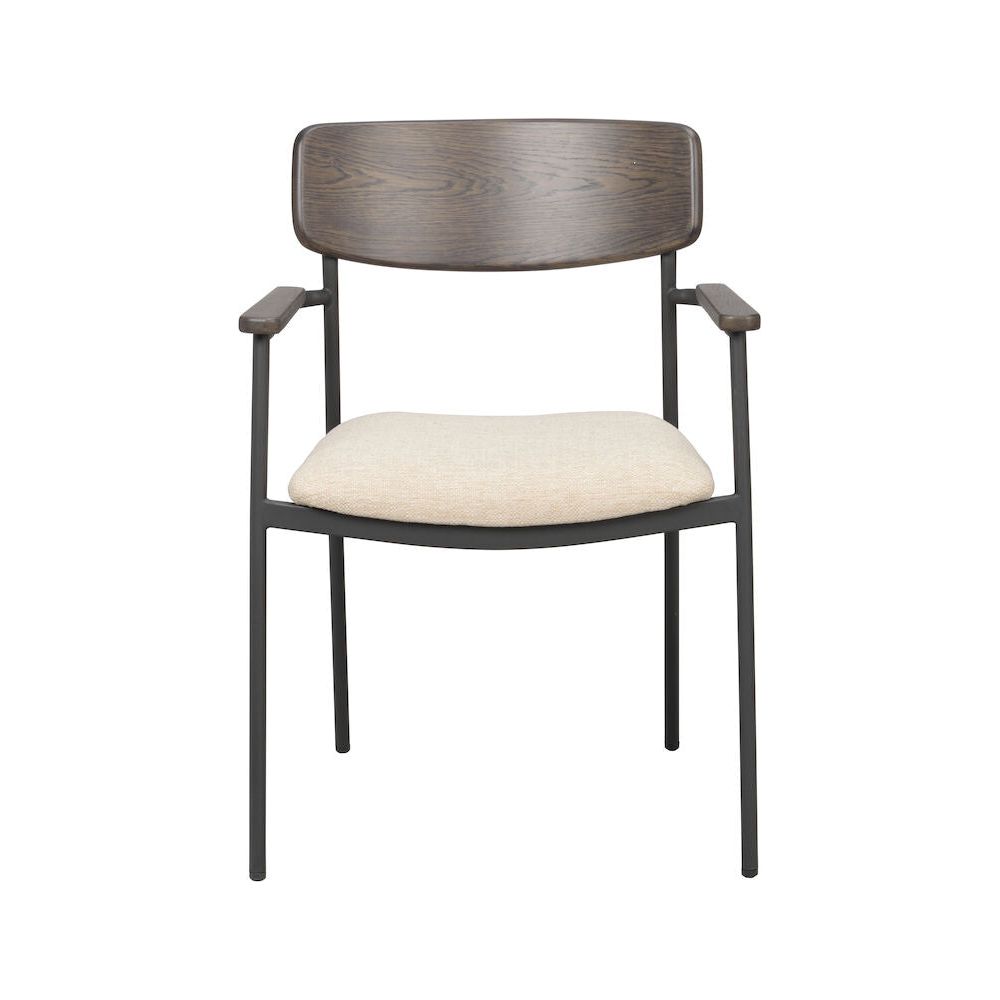 MAYMONT Esszimmerstuhl Braun/hellbeige/schwarz 59x53x83cm - ZEN ZONE