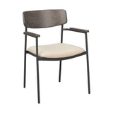 MAYMONT Esszimmerstuhl Braun/hellbeige/schwarz 59x53x83cm - ZEN ZONE