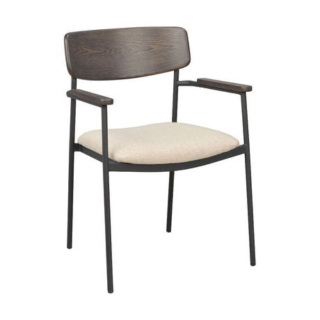 MAYMONT Esszimmerstuhl Braun/hellbeige/schwarz 59x53x83cm - ZEN ZONE