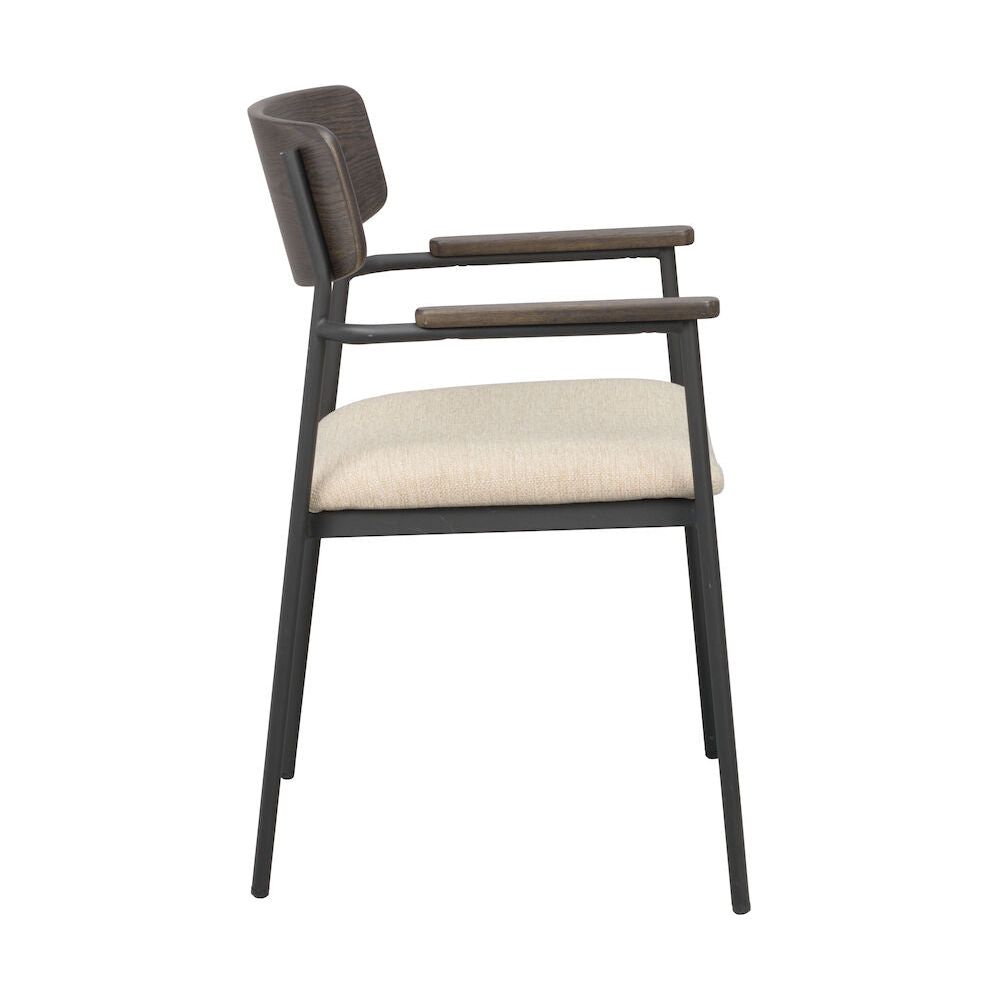 MAYMONT Esszimmerstuhl Braun/hellbeige/schwarz 59x53x83cm - ZEN ZONE