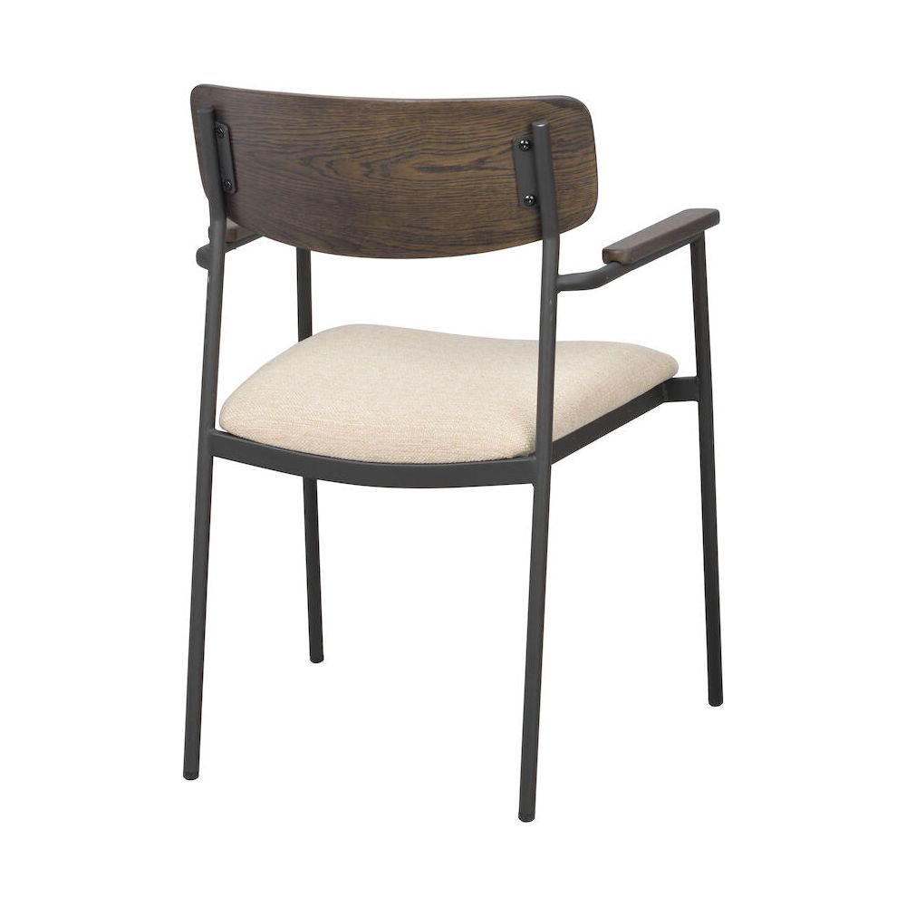 MAYMONT Esszimmerstuhl Braun/hellbeige/schwarz 59x53x83cm - ZEN ZONE