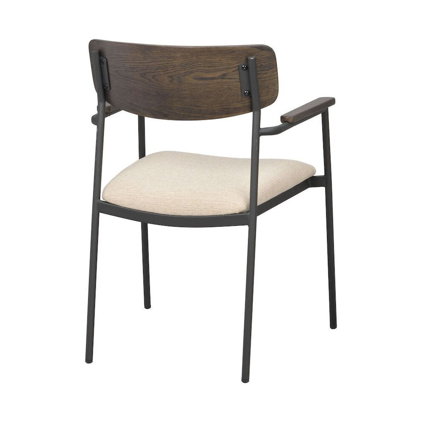 MAYMONT Esszimmerstuhl Braun/hellbeige/schwarz 59x53x83cm - ZEN ZONE