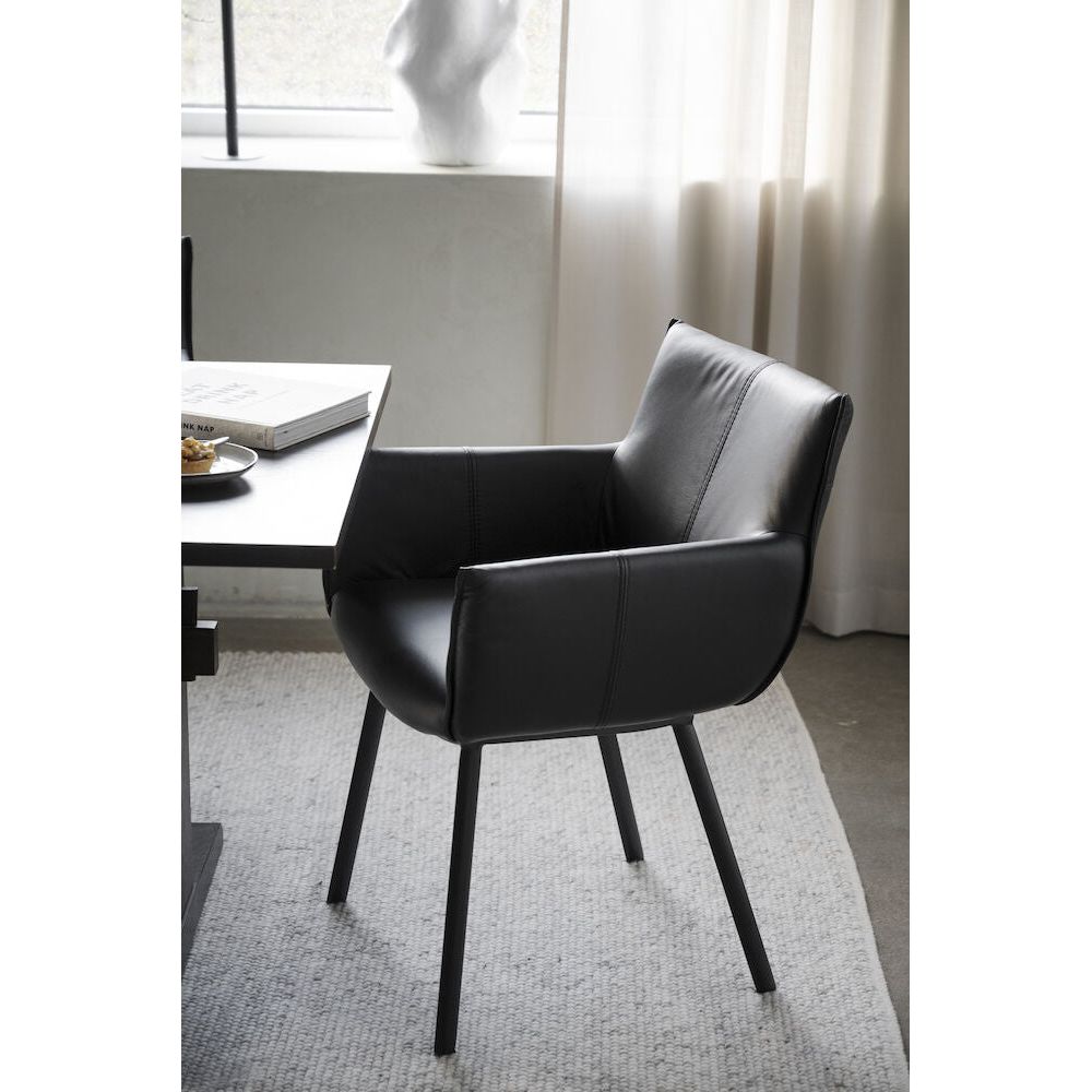 HINCKLEY Esszimmerstuhl Schwarz 58x62x84cm - ZEN ZONE