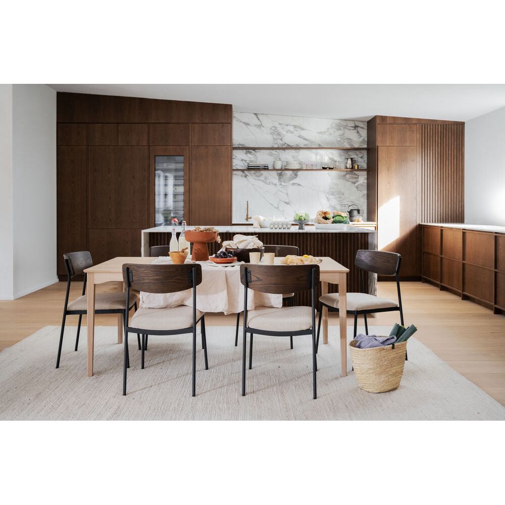 MARKHAM Esstisch Weiß gefärbt 140x90x75cm - ZEN ZONE Furniture