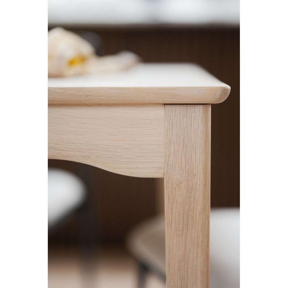 MARKHAM Esstisch Weiß gefärbt 140x90x75cm - ZEN ZONE Furniture