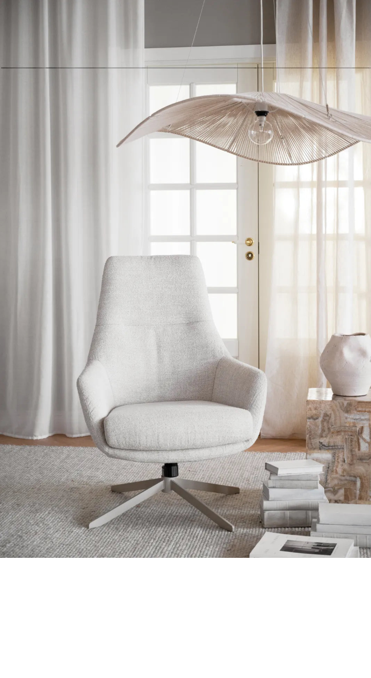 CONROE Sofasessel Hellbeige/Beige, 78x74x103 cm