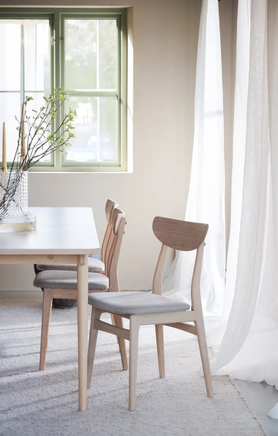 FAIRMOUNT Esstisch Beige/Weiß pigmentiert 220x95x75cm - ZEN ZONE Furniture