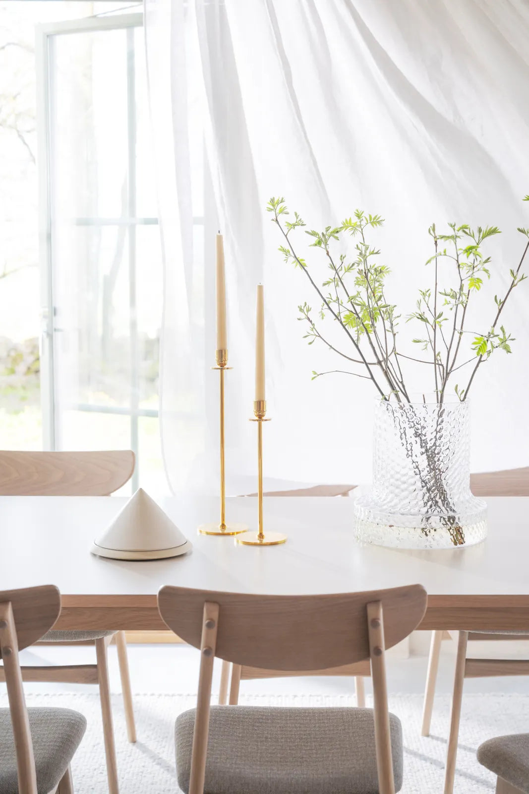 FAIRMOUNT Esstisch Beige/Weiß pigmentiert 220x95x75cm