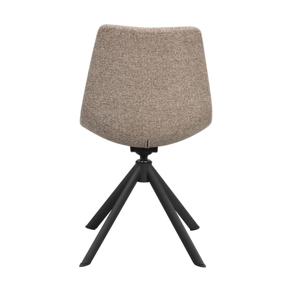 DUNMORE Essstuhl Dunkelbeige/schwarz 46x60x82cm - ZEN ZONE Furniture