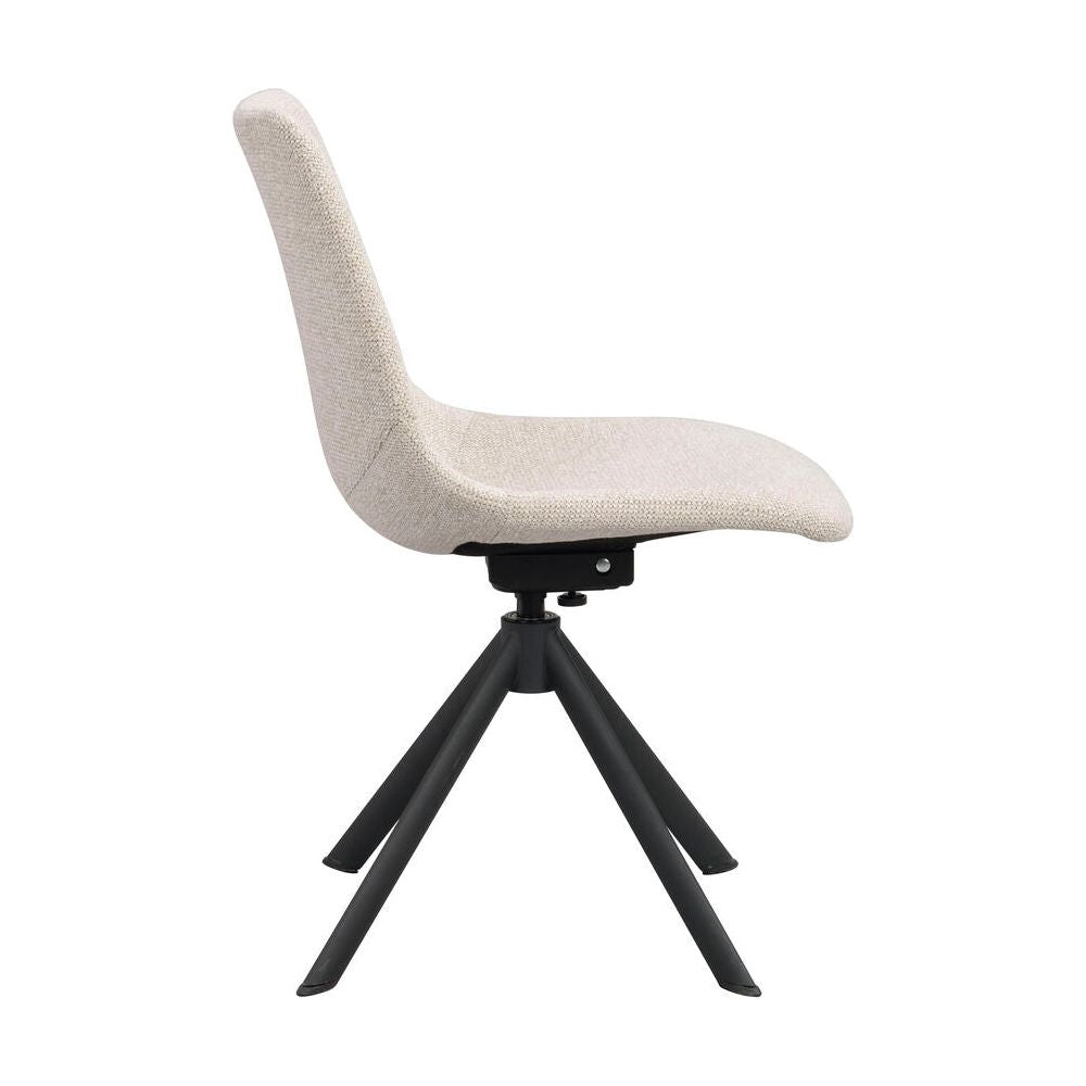 DUNMORE Essstuhl Hellbeige/Schwarz 46x60x82cm - ZEN ZONE Furniture