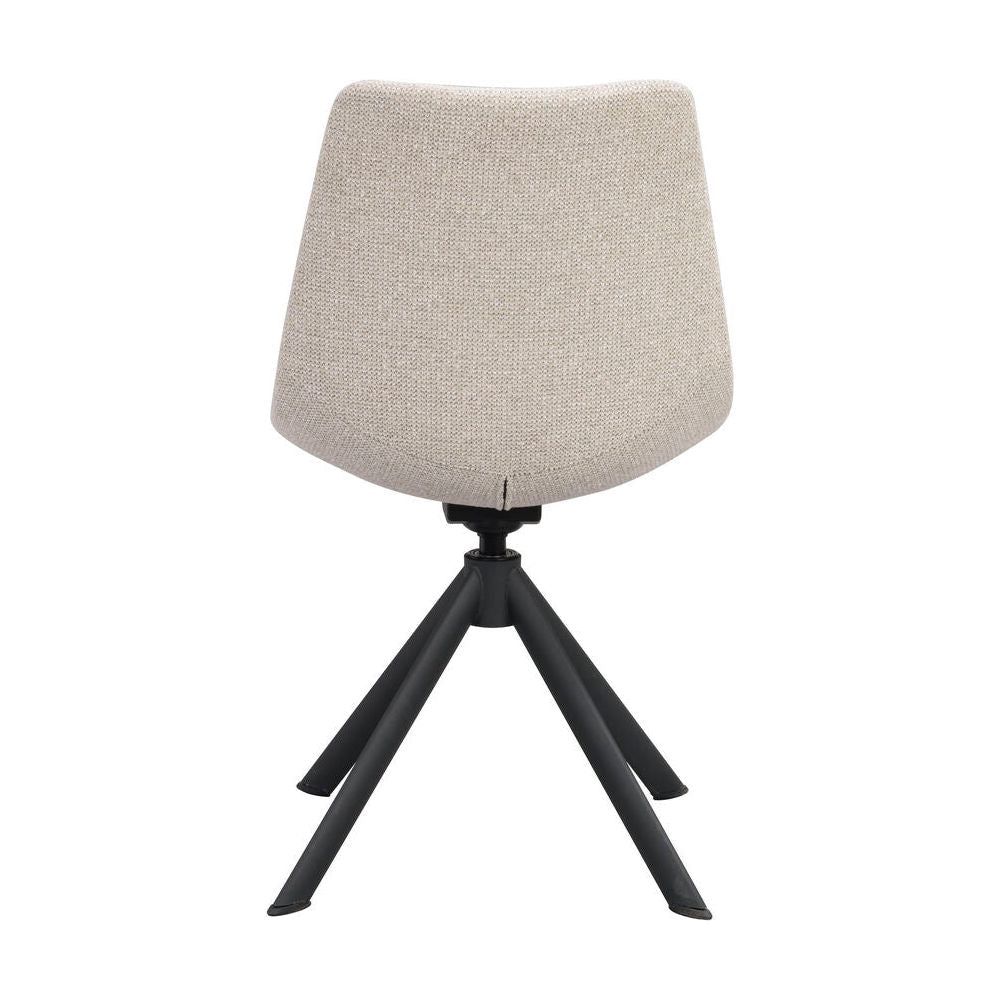 DUNMORE Essstuhl Hellbeige/Schwarz 46x60x82cm - ZEN ZONE Furniture
