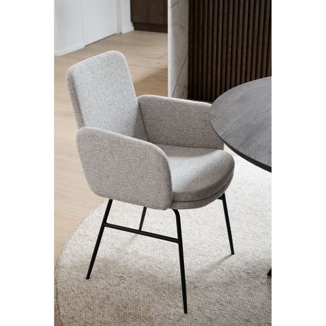 CONKLIN Essstuhl Hellbeige/Schwarz 54x61x87cm - ZEN ZONE Furniture
