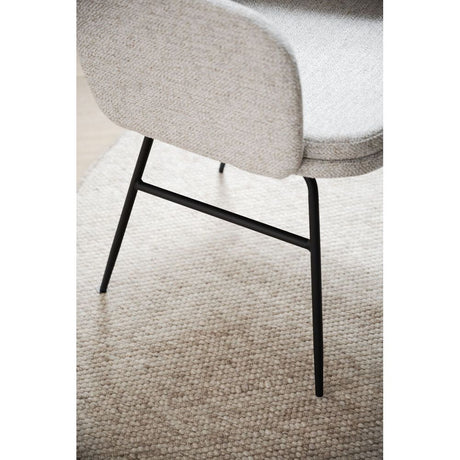 CONKLIN Essstuhl Hellbeige/Schwarz 54x61x87cm - ZEN ZONE Furniture