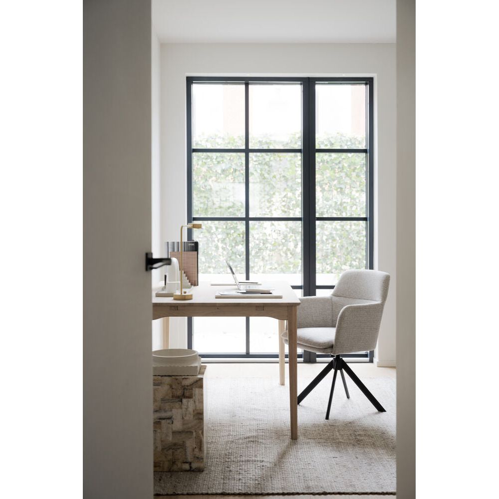 GLADSTONE Essstuhl Hellbeige/Schwarz 56x61x84cm - ZEN ZONE Furniture