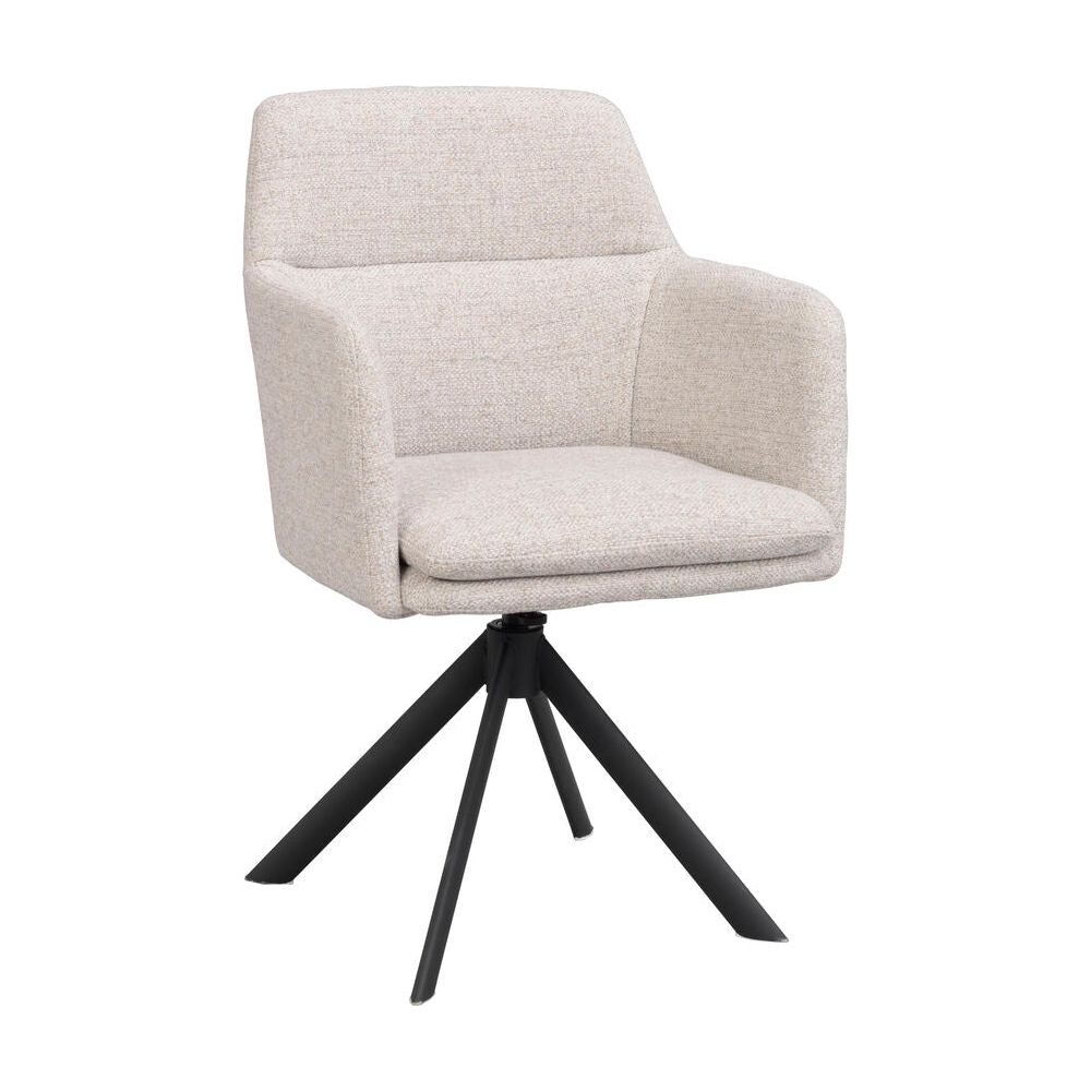 GLADSTONE Essstuhl Hellbeige/Schwarz 56x61x84cm - ZEN ZONE Furniture