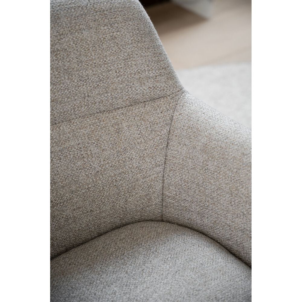 GLADSTONE Essstuhl Hellbeige/Schwarz 56x61x84cm - ZEN ZONE Furniture