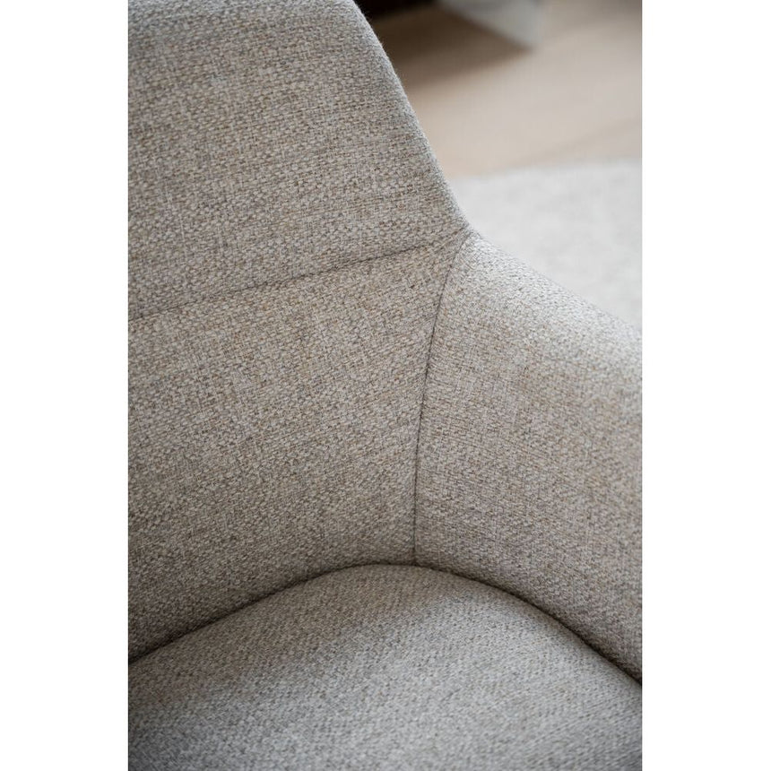 GLADSTONE Essstuhl Hellbeige/Schwarz 56x61x84cm - ZEN ZONE Furniture
