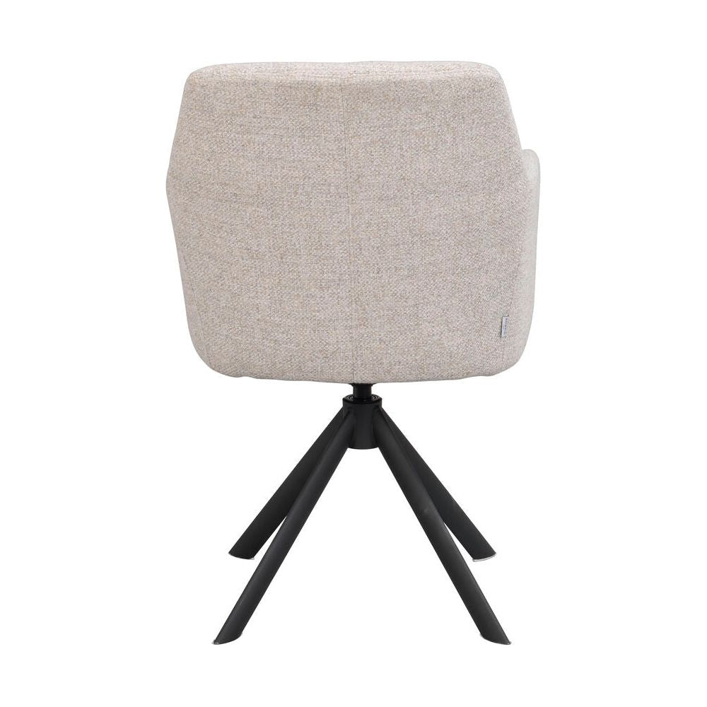 GLADSTONE Essstuhl Hellbeige/Schwarz 56x61x84cm - ZEN ZONE Furniture