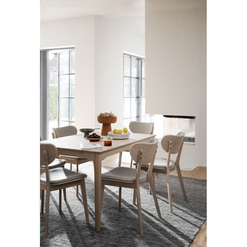 MARKHAM Esstisch Weiß pigmentiert 140x90x75cm - ZEN ZONE Furniture