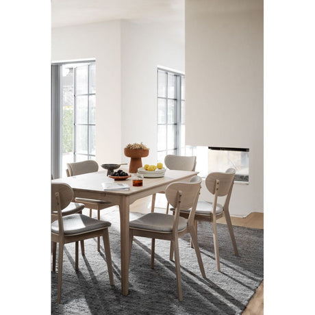 KATO Essstuhl Weiß pigmentiert/Graubeige 46x56x83cm - ZEN ZONE Furniture