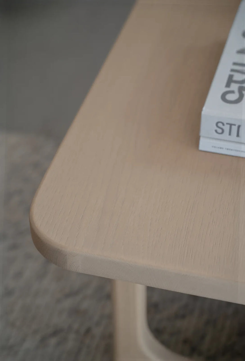 DRISCOLL Couchtisch aus Eiche Weiß pigmentiert 103x50x37cm - ZEN ZONE Furniture