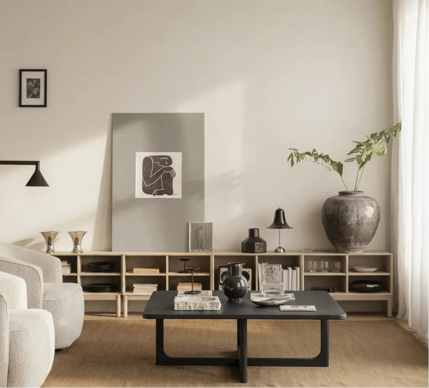 Table basse DRISCOLL en chêne, 120x120x41 cm