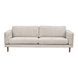 BRADEN 3-Sitzer-Sofa Hellbeige/Braun 216x87x78cm - ZEN ZONE