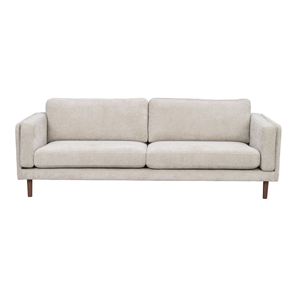BRADEN 3-Sitzer-Sofa Hellbeige/Braun 216x87x78cm - ZEN ZONE