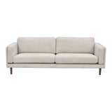 BRADEN 3-Sitzer-Sofa Hellbeige/Braun 216x87x78cm - ZEN ZONE