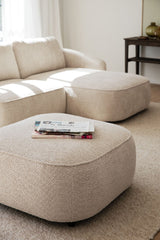 NORRIS Pouf Anna #2 hellbeige 89x89x43cm - ZEN ZONE Furniture
