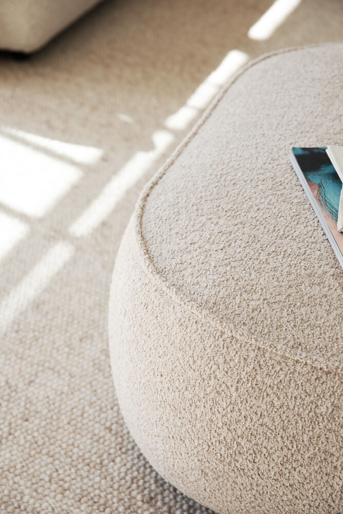 NORRIS Pouf Anna #2 hellbeige 89x89x43cm - ZEN ZONE Furniture