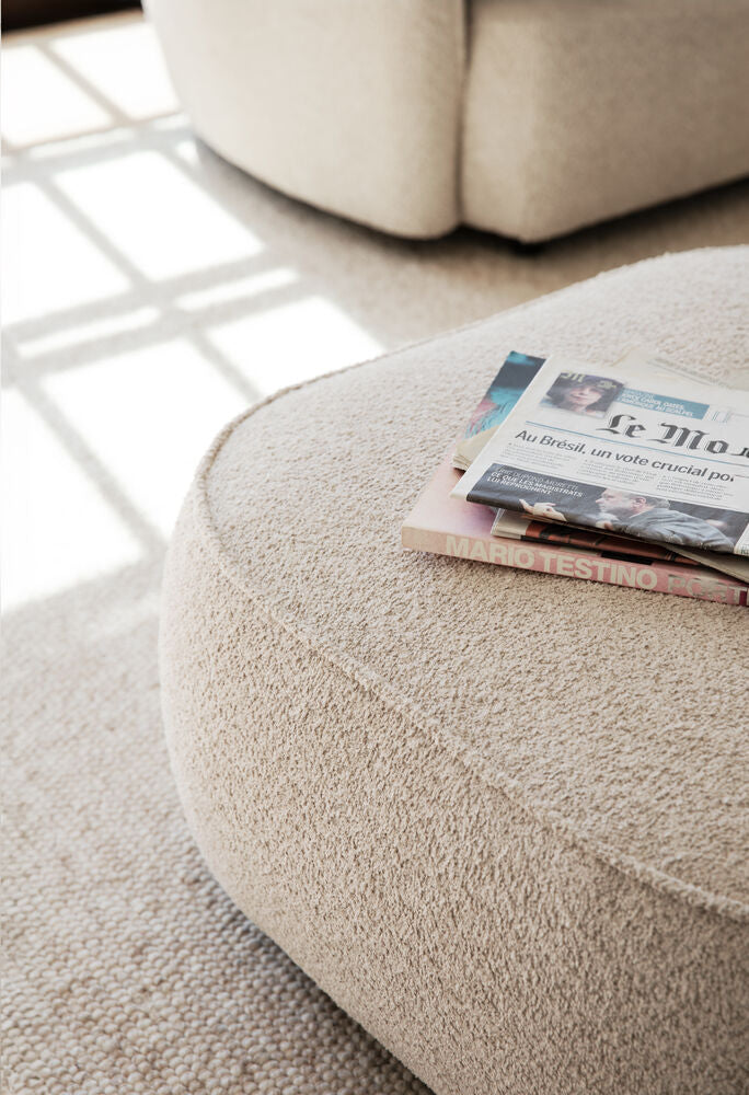 NORRIS Pouf Anna #2 hellbeige 89x89x43cm - ZEN ZONE Furniture