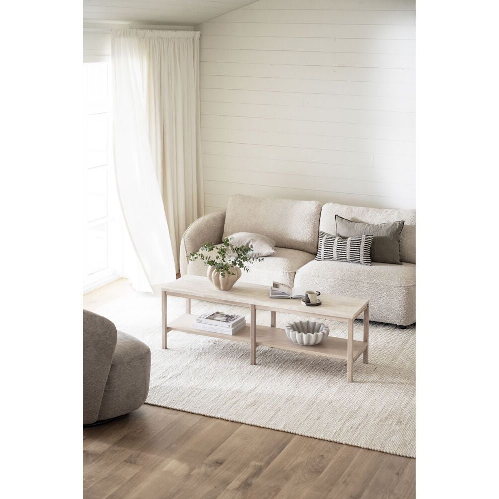 NORRIS 3-Sitzer-Sofa Hellbeige 226x102x80cm - ZEN ZONE