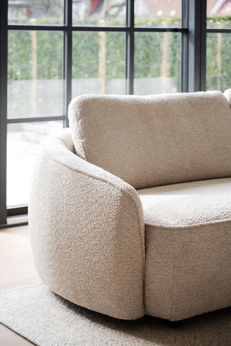 NORRIS 3-Sitzer Sofa Chaise Longue Rechts Anna #2 hellbeige 226x162x80cm - ZEN ZONE Furniture