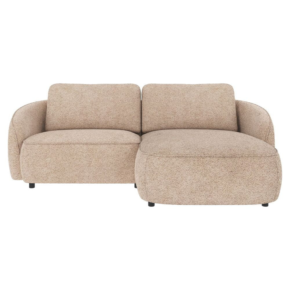 NORRIS 3-Sitzer Sofa Chaise Longue Rechts Anna #2 hellbeige 226x162x80cm - ZEN ZONE Furniture