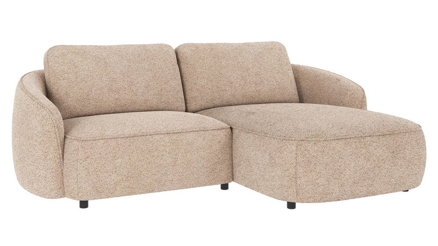 NORRIS 3-Sitzer Sofa Chaise Longue Rechts Anna #2 hellbeige 226x162x80cm - ZEN ZONE Furniture