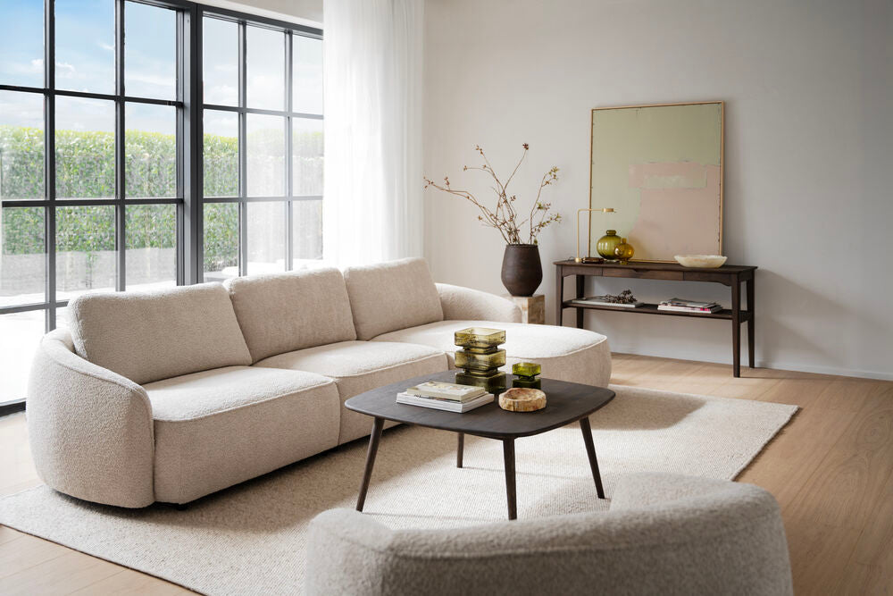 NORRIS 4-Sitzer Sofa Chaise Longue Rechts Anna #2 hellbeige 319x162x80cm - ZEN ZONE Furniture