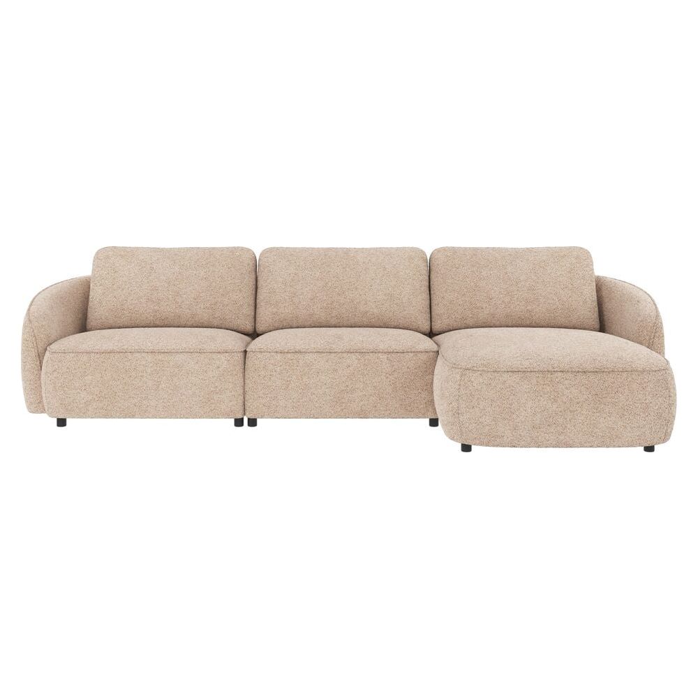 NORRIS 4-Sitzer Sofa Chaise Longue Rechts Anna #2 hellbeige 319x162x80cm - ZEN ZONE Furniture