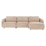 NORRIS 4-Sitzer Sofa Chaise Longue Rechts Anna #2 hellbeige 319x162x80cm - ZEN ZONE Furniture